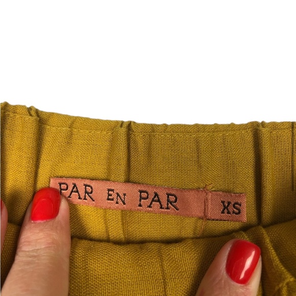 Par En Par | The Tie-Waist Culotte in Mustard XS - Picture 2 of 7